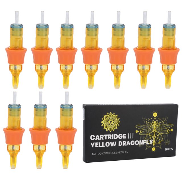 10 agujas de cartucho M1 esterilizadas de 0,35 mm de acero inoxidable para máquina de tatuaje 7M1