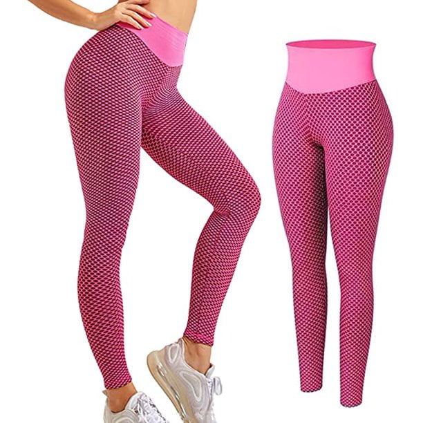 Tik Tok Leggings Women Butt Lifting Workout Tights Plus Size Sports High Waist Yoga Pants Pink