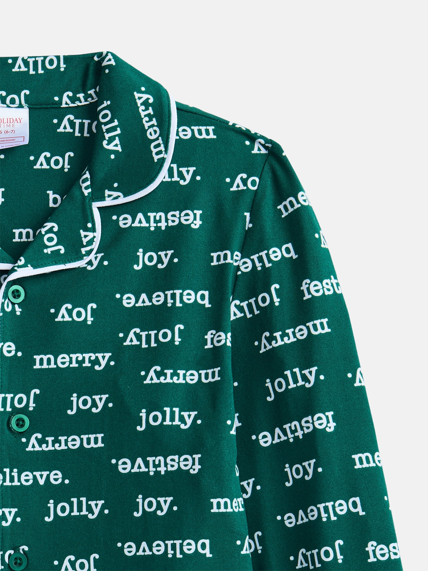 Holiday Time Matching Family Sleepwear Unisex Kids Top and Pants Set, 2-Piece, Sizes S-XL