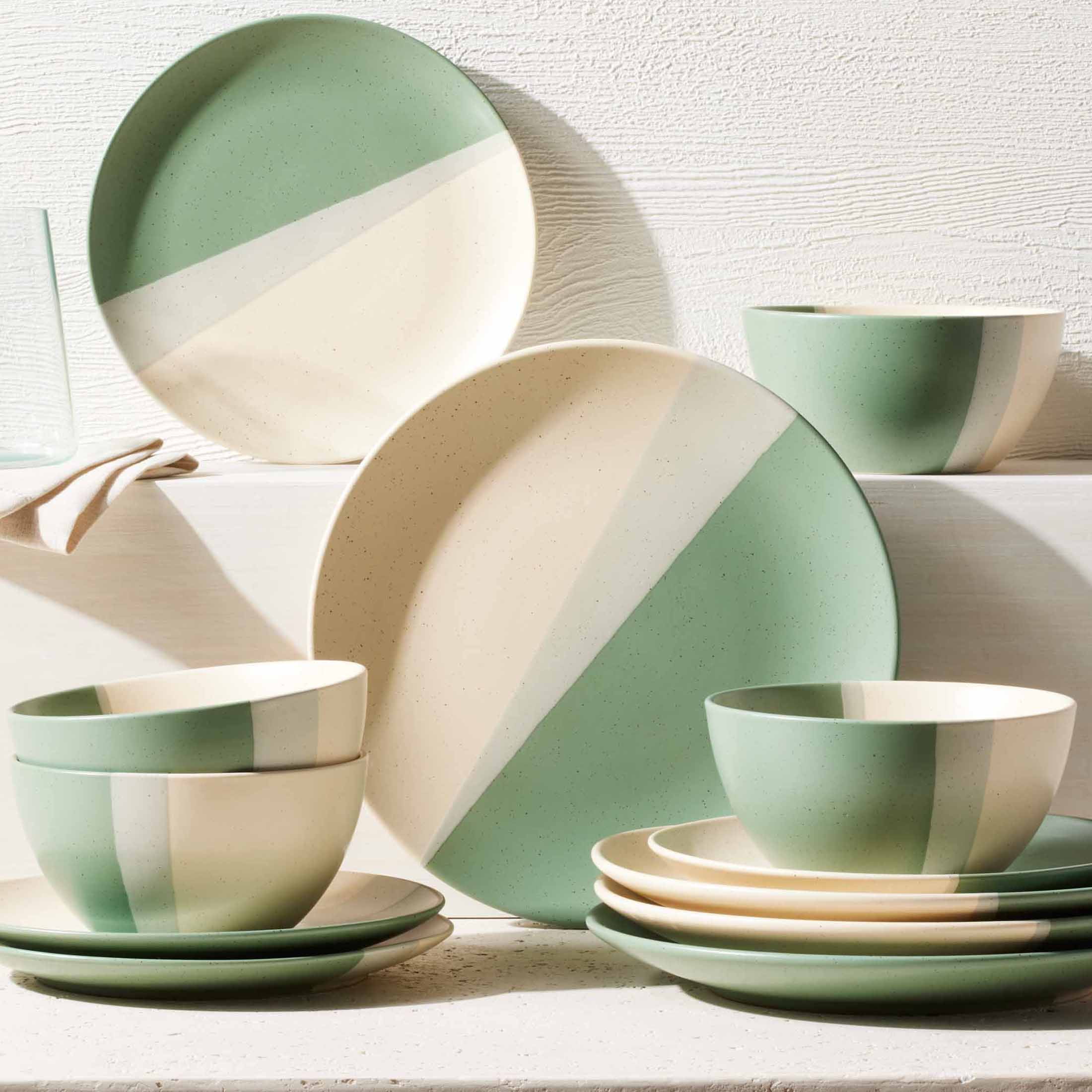 (2 pack) Better Homes & Gardens Sage Hayes Stoneware Dinner Bowl