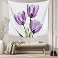 thumbnail image 5 of Purple Tulips Tapestry for Bedroom Wall Hanging Tapestry, Spring Floral Botanical Plant Abstract Ceiling Backdrop Tapestries Poster Blanket Wall Decor for Teens Room Living Room Dorm 59" x 79", 5 of 8