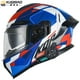 thumbnail image 5 of Casco integral con Bluetooth para motocicleta, doble lente, abatible hacia arriba, intercomunicador, aprobado por DOT, para carreras de motos y motocross, 5 of 5