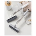 thumbnail image 7 of 1 Pc 360 Degree Rotatable Cleaning Brush, Long Stainless Steel Handle Grout Scrubber, Adjustable Crevice Cleaning Brush, Firm Bristle Tile Detail Cleaner, Small Floor Scrub Brush, White, 7 of 7