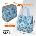 thumbnail image 3 of Pioneer Flower Floral Print Pattern Insulated Lunch Bag for Women & Adults,Large Portable Soft Cooler Lunch Bag,Thermal Food Storage Tote with Pearl Cotton,8.66L,8.75x5.75x9.5 Inch, 3 of 6