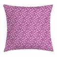 thumbnail image 1 of Magenta Throw Pillow Cushion Cover, Middle Eastern Paisley Pattern Medieval Arabic Motifs Timeless Boho Design, Decorative Square Accent Pillow Case, 18 X 18 Inches, Purple Magenta Pink, by Ambesonne, 1 of 2