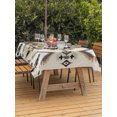 thumbnail image 3 of Outdoor Table Cloth with Umbrella Hole and Zipper, Boho Black Brown Waterproof Rectangle Tablecloth 54"x80", Vintage Southwestern Ethnic Geometric Washable Table Cover for Outside Party Patio Picnic, 3 of 8