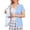 Blue, variant on Mastectomy Shirts with Drain Pockets for Women Striped Port Surgery T Shirts Short-Sleeve Adaptive Casual Clothes Chemotherapy Must Haves Blue L