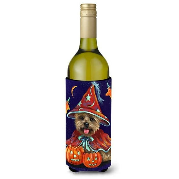 24 oz Cairn Terrier Halloween Witch Wine Bottle Hugger