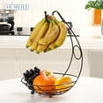 thumbnail image 4 of pvdgvd Iron Fruit Bowl with Banana Stand, Small Items Sweets Storage Basket, Sturdy & Long-lasting, Suitable for Home Picnic Barbecue, Decorative, 4 of 5