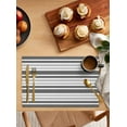 thumbnail image 2 of Placemats Set of 4, Grey Stripes Woven Placemat, Linen Place Mats for Kitchen/Dining Tables, Modern Minimalist Horizontal Ombre Lines Washable Table Mats for Party, 2 of 8