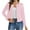 #_003Pink, variant on Women's Plus Size Sequin Jacket Open Front Sparkling Long Sleeve Blazer Cropped Dressy Coat Loose Jackets Pink 2XL