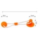 thumbnail image 5 of Juguete rojo para mascotas, pelota de goma con ventosa, cuerda para masticar, pelota interactiva, cuerda de entrenamiento para cachorros para limpiar los dientes., 5 of 5