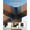 thumbnail image 3 of VEVOR 4x4 Inch Pergola Bracket Kit Inner 3.5x3.5 4-Way Brackets 2 Pcs with 2 Bases, 3 of 9