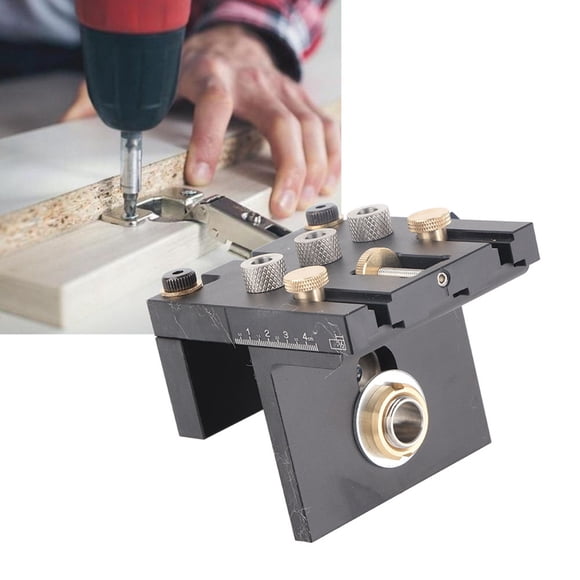 3 in 1 Dowel Jig Drill Kit, Woodworking Drilling Locator Hole Puncher Doweling Jig Drilling Guide Kit, Doweling Jigs Set for Wood Working Drill Guide Kit