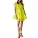 thumbnail image 3 of Sunloudy Vestido Corto Femenino, Color Sólido Cuello Redondo Manga Volante Con Volantes Traje De Verano Suelto De Una Pieza, S/M/L Sunloudy  moda, 3 of 6