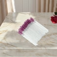 thumbnail image 4 of Unique Bargains 50 Pcs Disposable Eyelash Brush for Bathroom White Rose Red Plastic Nylon, 4 of 5