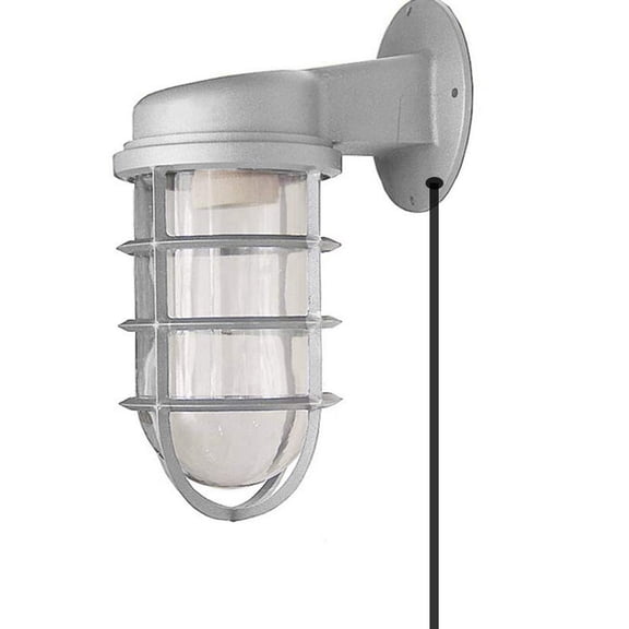 Kiven Modern Grey Cage-Light Plug-in Wall Lamps
