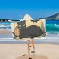 thumbnail image 2 of Yayeee Kids Hooded Towels Toddler Soft Absorbent Beach Bathing Wrap 50" x 23.5", Beige Halloween Cat, 2 of 5