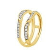 thumbnail image 2 of Round Cut White Cubic Zirconia Enhancer Guard Ring in 14k Yellow Gold Ring Size - 8.5, 2 of 3
