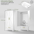 thumbnail image 5 of Wardrobe Closet with 2Doors, 71" Farmhouse  Armoire Wardrobe Closet with Hanging Rod, Adjustable Shelves, White Steel Armoire with Drawer for Home, Bedroom, 5 of 8