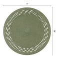 thumbnail image 6 of Farmhouse Round Placemats Set of 6 Woven Placemats for Dining Table Decor, Washable Kitchen Table Mat for Holiday Dark Green 15inch, 6 of 6