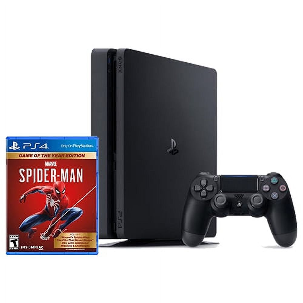 Sony PlayStation 4 Slim 1TB with Marvel's Spider-Man: Game of The Year Edition, Black