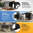 thumbnail image 3 of JolyDale 8' x 10' Gazebo for Patio, Small Wall-Mounted Lean to Outdoor Hardtop Gazebo with Roof,Black, 3 of 8