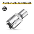 thumbnail image 3 of Uxcell E-Torx Socket 1/4" Drive E5 1" Length 6 Point Spline 3pcs, 3 of 7