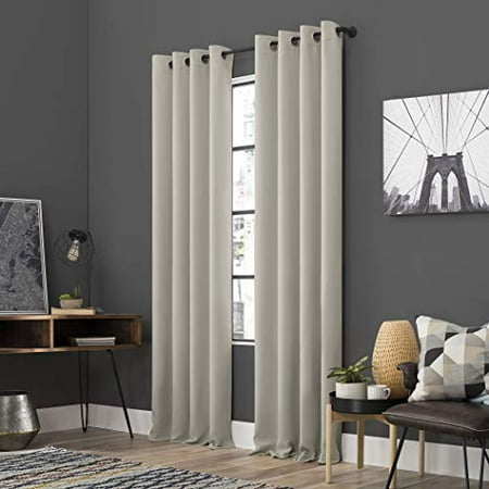 Sun Zero Soho 2-Pack Energy Efficient Blackout Grommet Curtain Panel Pair  54  x 84   Pearl