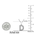 thumbnail image 5 of Dazzlingrock Collection 0.10 Carat (ctw) Round White Diamond Fancy Letter 'D' Initial Pendant 1/10 CT, Sterling Silver, 5 of 6