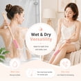 thumbnail image 7 of NOGIS Toe Cleaning Brush 15.7" Foot Scrubber in Shower with Long Handle Silicone Foot Brush Soft Skin Exfoliation Lotion Applicator for Foot Seniors,Elderly, Men and Women 2Pack-Pink, 7 of 7