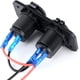 thumbnail image 5 of Adaptador de cargador de encendedor de cigarrillos con conexión de enchufe USB dual para coche, camión, motocicleta, 12V, negro, 5 of 6