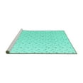 thumbnail image 2 of Ahgly Company Machine Washable Indoor Rectangle Solid Turquoise Blue Modern Area Rugs, 7' x 9', 2 of 4