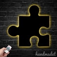 thumbnail image 3 of Handmadetneonsign Custom Puzzle Metal Wall Art LED Light - Personalized Puzzle Sign Home Decor, 3 of 5