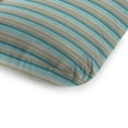 thumbnail image 2 of Jordan Manufacturing Sunbrella 74" x 22" Gateway Mist Blue and Beige Stripe Rectangular Outdoor Chaise Lounge Cushion with Ties and Hanger Loop, 2 of 10