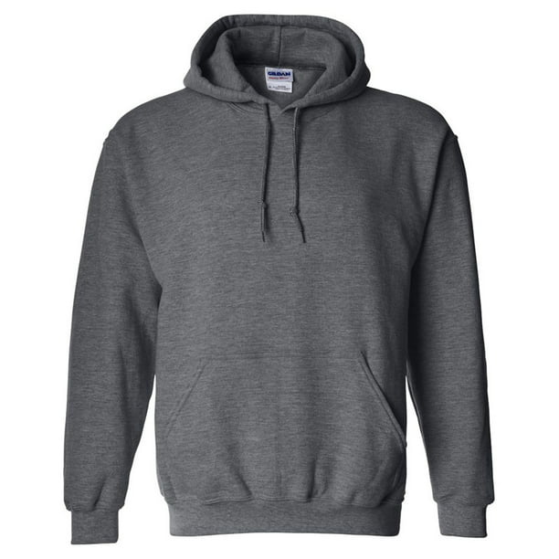 Gildan - 18500 Adult Hooded Sweatshirt -Charcoal-Large - Walmart.com ...