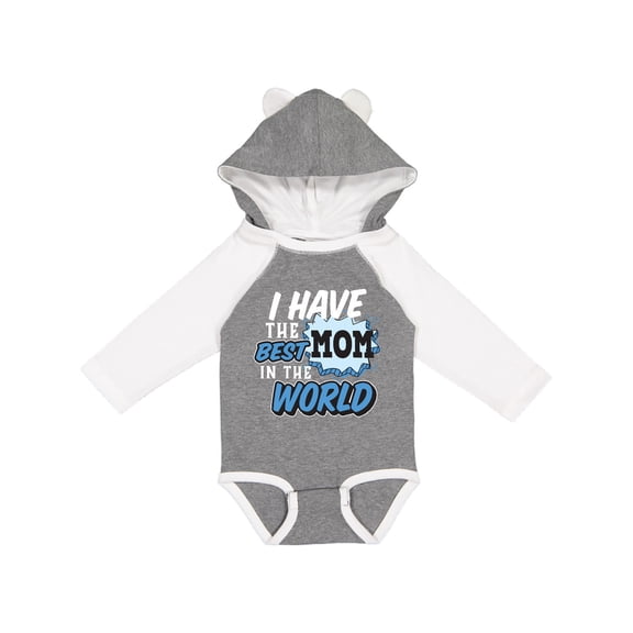 Inktastic I have The Best Mom in The World with Speech Bubble Boys Long Sleeve Baby Bodysuit