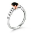 thumbnail image 3 of Gem Stone King 10K 2 Tone Gold Black Onyx Ring for Women (0.40 Cttw, Gemstone December Birthstone, Oval 6X4MM, Available in Size 5, 6, 7, 8, 9), 3 of 4
