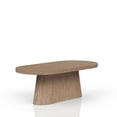 thumbnail image 6 of I Home Furnishings Elements Oval Pedestal Table - In Cocoa Finish, 6 of 13