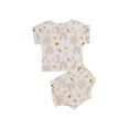 thumbnail image 3 of goowrom Girl?s Geometric Printed T-shirt and Triangle Shorts Set, 3 of 8