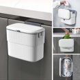 thumbnail image 2 of Kitchen Trash Can - Hanging Trash Can with Lid, Wall-Mounted Garbage Can for Kitchen Cabinet Door, Small Under Sink Trash Can for Cupboard, Bathroom, 2 of 5