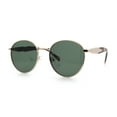 thumbnail image 5 of Mens Luxury Classic Round Metal Rim Hustler Fashion Sunglasses Gold Tortoise - Green, 5 of 8