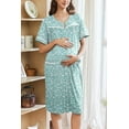 thumbnail image 3 of Ekouaer Nightgowns for Women House Dress with Pockets Button Down Sleepshirt Short Sleeve Nightshirt Housecoat, 3 of 5