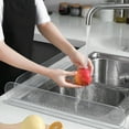 thumbnail image 1 of Phenofice 2Pcs Kitchen Sink Anti Splashing Baffle Board Transparent Material, 1 of 8