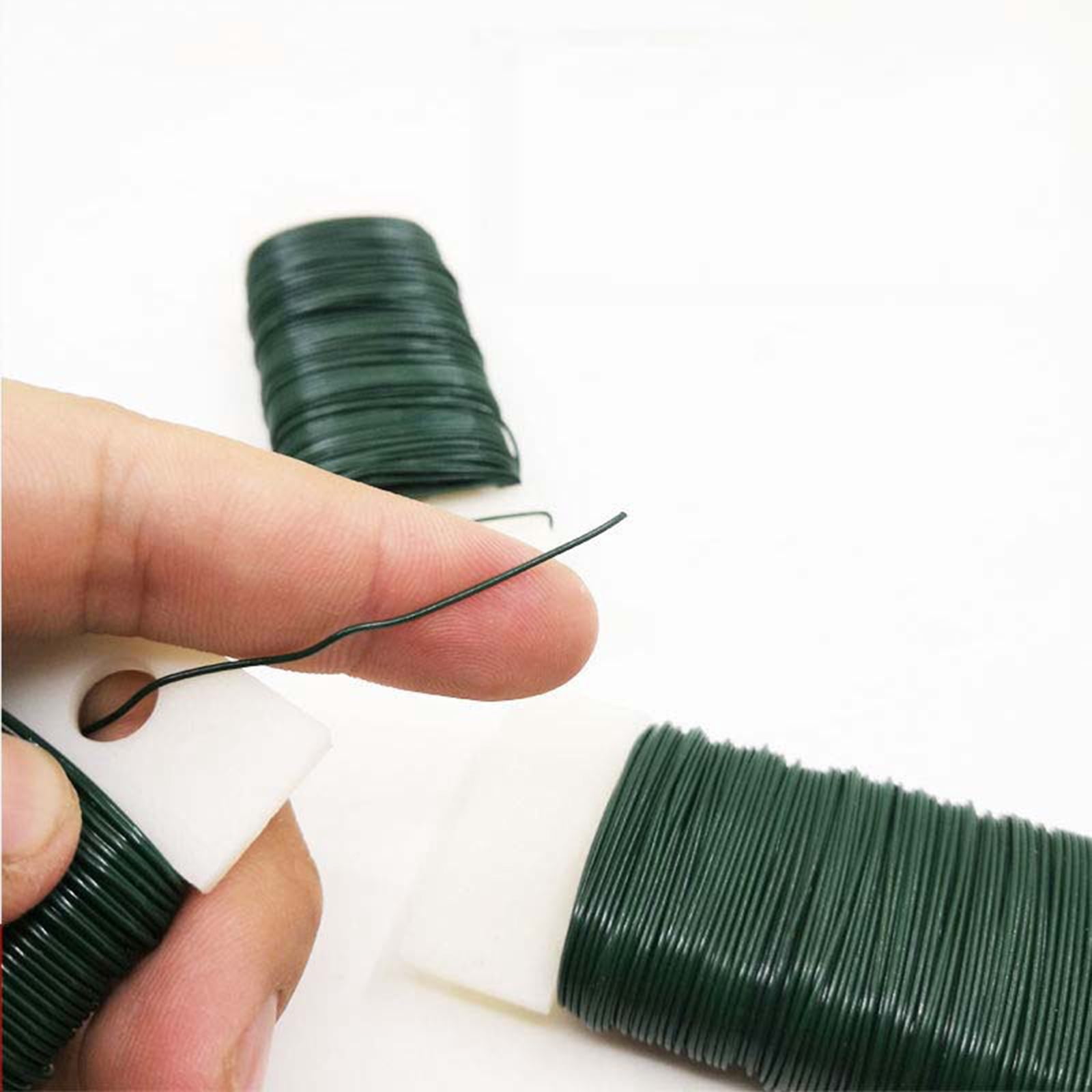 Green Reel Wire Lacquered Florist Rose Wire Roll Floristry Crafts Supplies