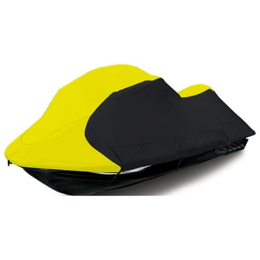 Jetpro Yellow/Black Jetski Cover Polaris Sea Doo Yamaha Kawasaki Tiger Shark Honda Pwc Jet Ski Cover Fits From 116-125(3seater)
