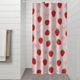thumbnail image 2 of Strawberry Plants Fruit Flower Bow Shower Curtain 36"x72" ,Bathroom Decorative Shower Curtains Set with 12 Hooks,Modern Waterproof Washable Shower Curtain, 2 of 6