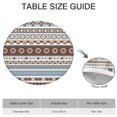 thumbnail image 6 of Elastic Edge Round Table Cover in Floral Boho Print, Fits 38"-42" Tables, 44" Durable Vinyl for Patio Dining Set Decor, 6 of 7