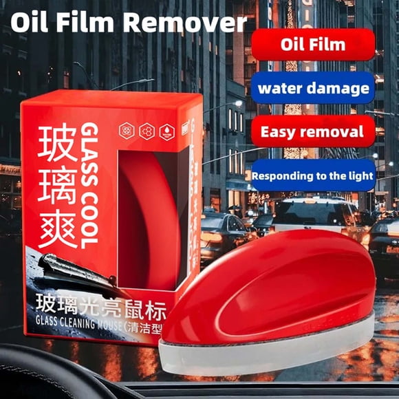 Kbndieu Glass Cleaning Oils Film 2Pc Powerful Windshield Cleaner and Oil Film Remover Auto Glass Bright Mouse Coating Crystallizer Strongly Decontaminating Glass Cooler 100ml Cleaning Supplies