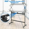 thumbnail image 4 of Costway Tableau Blanc Mobile Double Face 48 Pouces x 32 Pouces avec 2 Hauteurs Réglables Roues Universelles, 4 of 9
